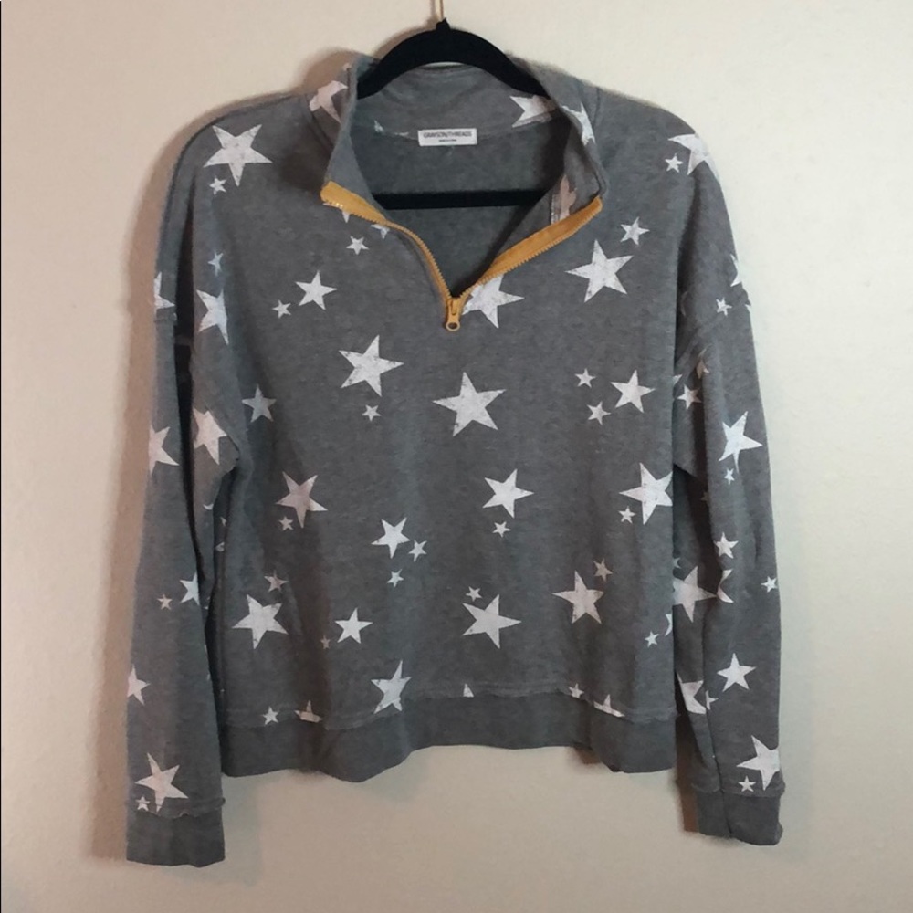 Gray Sweatshirt with Stars